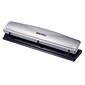 Bostitch 3-Hole Punch, 12 Sheet Capacity, Silver/Black (HP12)