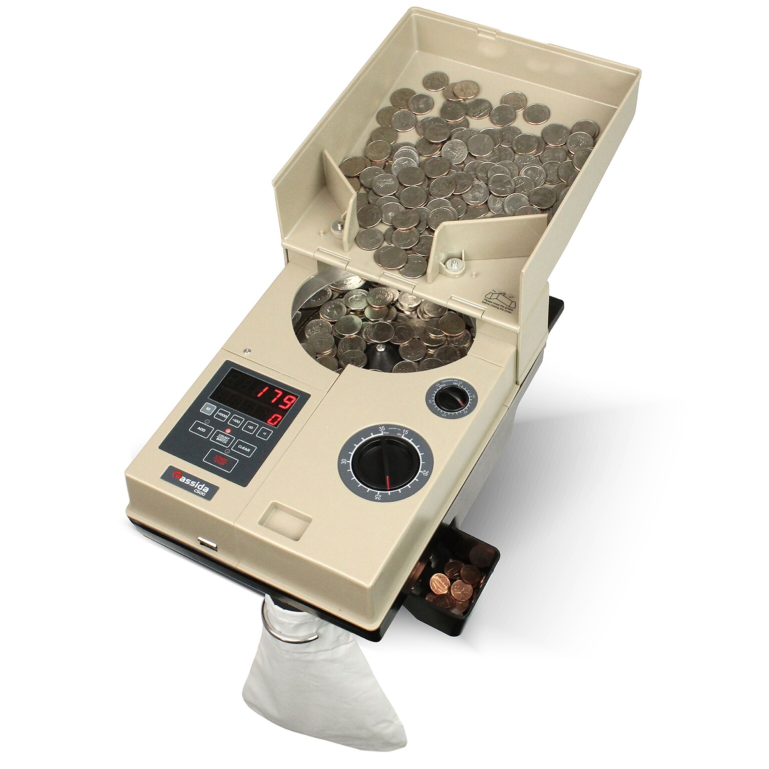 Cassida C-500 Coin Sorter, Beige (C500)