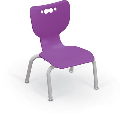 MooreCo 10 Hierarchy Student Chair with 4 Legs, Purple/Platinum Base (703673561839)
