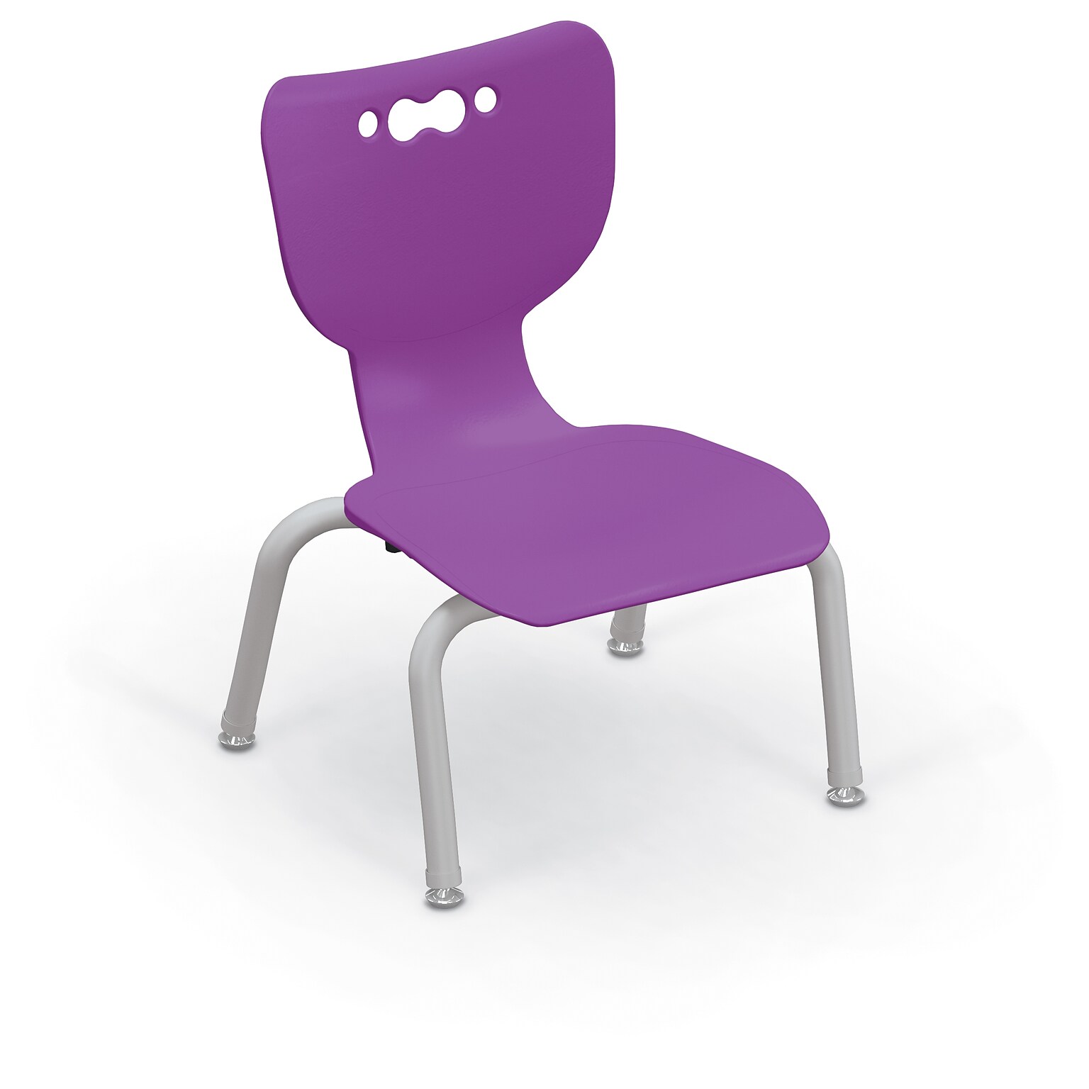 MooreCo 10 Hierarchy Student Chair with 4 Legs, Purple/Platinum Base (703673561839)