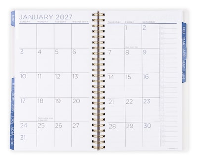 2026-2027 PlanAhead See It Bigger 5.5" x 8.75" Academic Weekly & Monthly Planner, Paperboard Cover, Floral (90123)