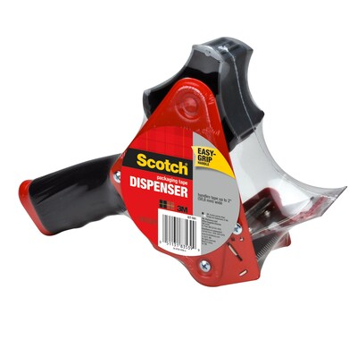 Scotch Heavy Duty Packaging Tape Dispenser, 2" Wide, Red (MMMST181)