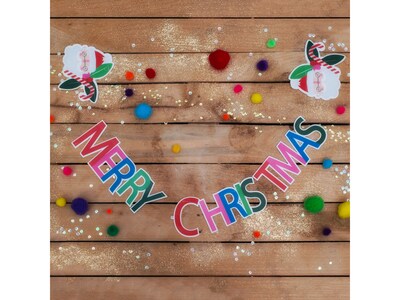 Pukka Party Merry Christmas Stitched Garland, Multicolor (PTY532)