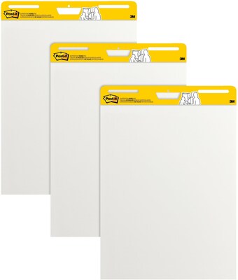 Post-it Super Sticky Easel Pad, 25 x 30, 20 Sheets/Pad, 3 Pads/Pack (559 VAD20 3PK)