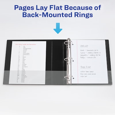 Avery Nonstick Heavy Duty 2" 3-Ring View Binders, Slant Ring, White (5504)