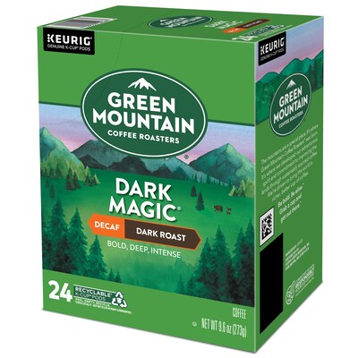 Green Mountain Dark Magic Decaf Coffee Keurig® K-Cup® Pods, Dark Roast, 96/Carton (504067)