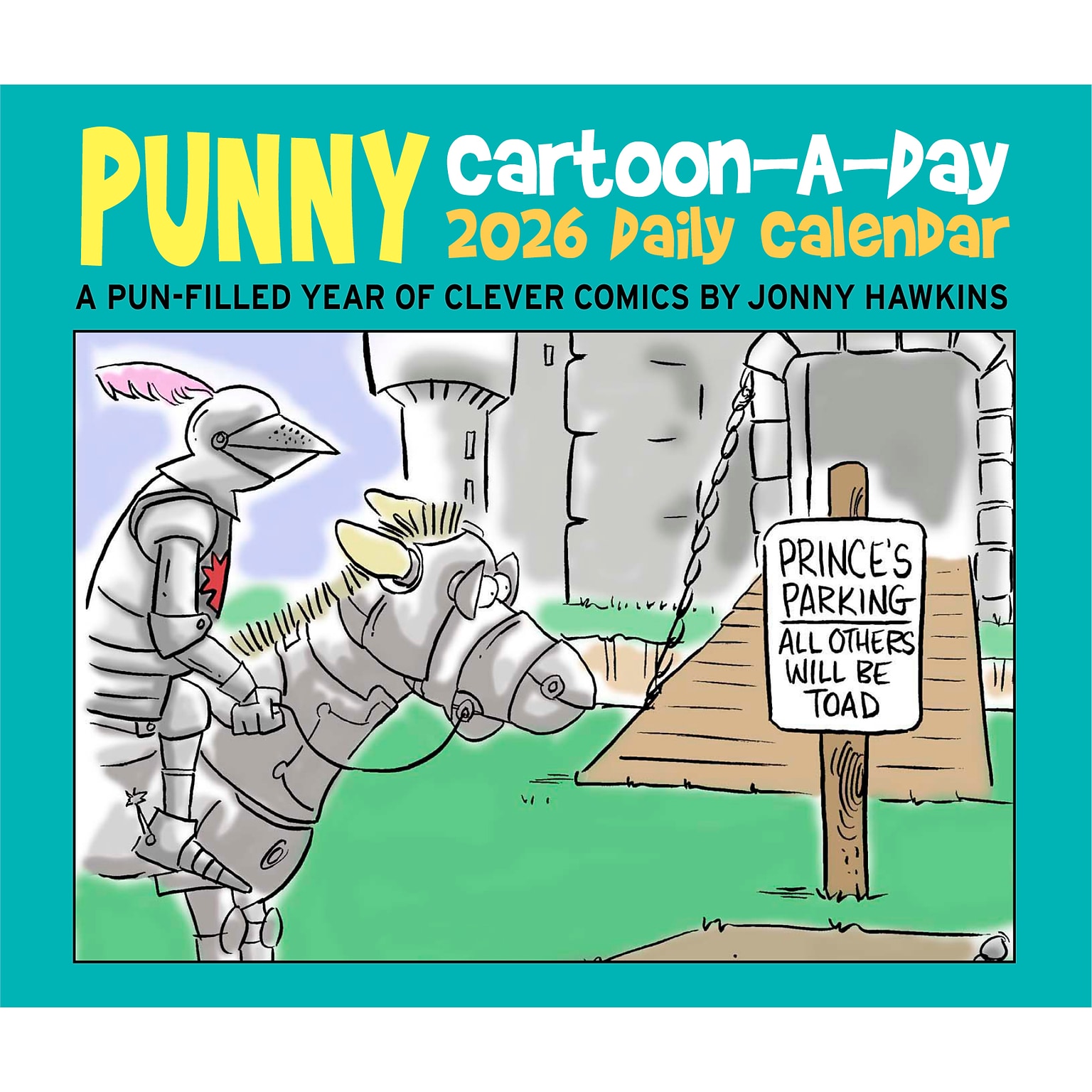 2026 Willow Creek Punny Cartoon-A-Day by Jonny Hawkins 6.2 x 5.4 Day-to-Day Calendar (54390)