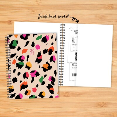 2027 Willow Creek Wild Spots 6.5" x 8.5" Calendar Year Weekly & Monthly Standard Planner, Assorted Colors (66836)