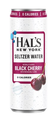 Hals New York Black Cherry Flavored Sparkling Seltzer Water, 12 oz., 24 Cans/Carton (695502)