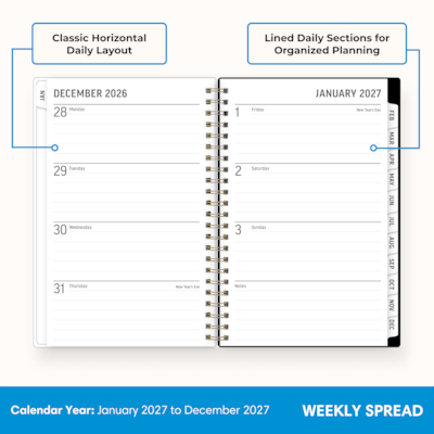 2027 Blue Sky 5 x 8 Weekly & Monthly Planner, Green (164029)