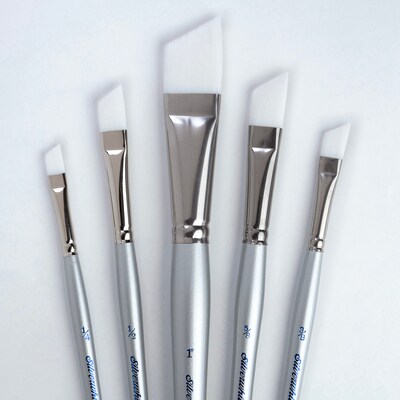 Silver Brush Silverwhite Angle Brushes, 5/Pack (SLVSW1587)