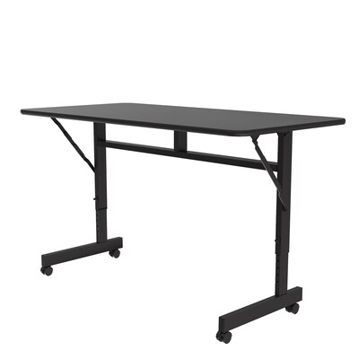 Correll Econoline Flip Top Nesting Table, 24x48, Black Granite (FTM2448TF-07)