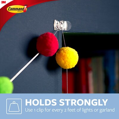 Command Assorted Utility Hanging Strip, Transparent, 16/Pack (17200CLR-16ESF)