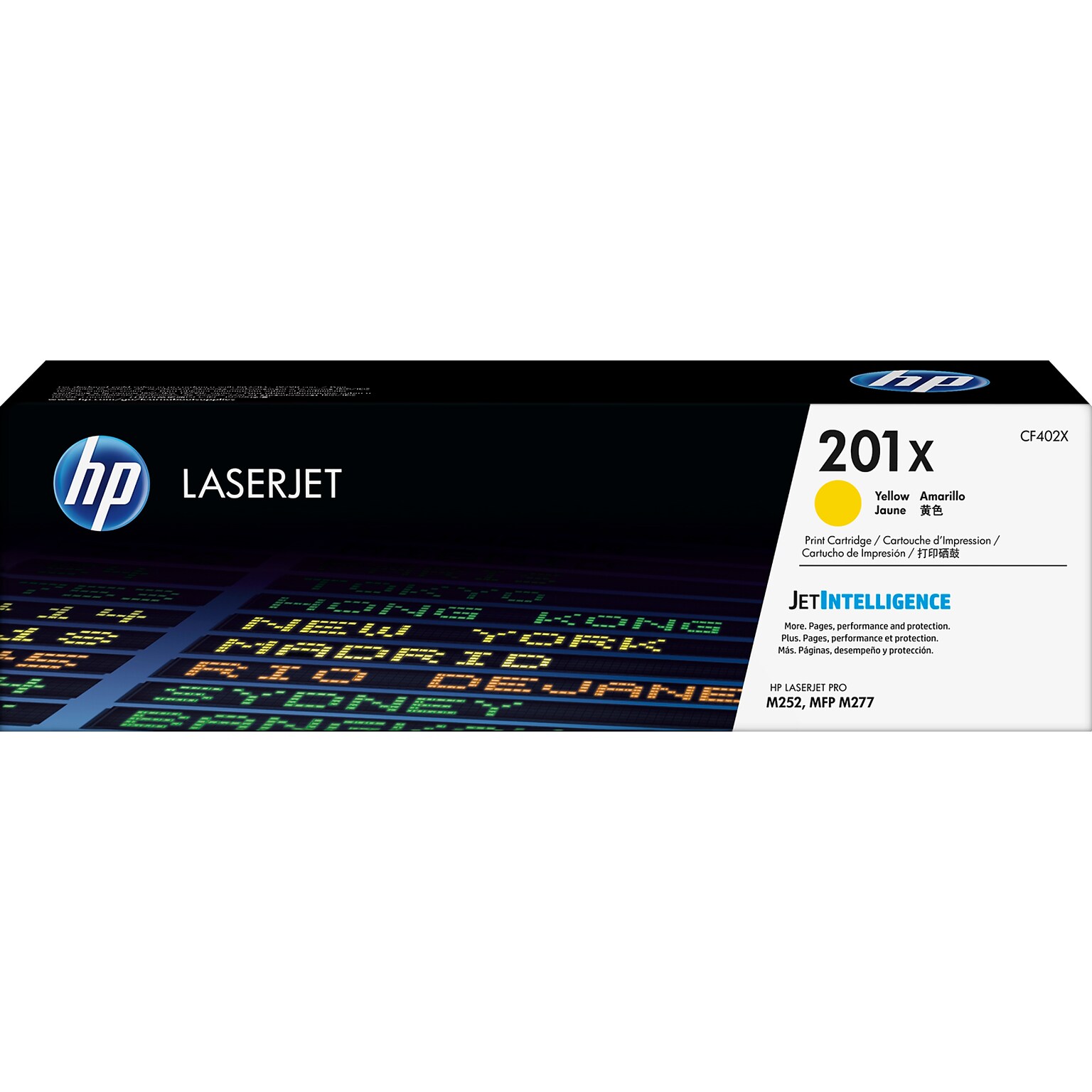 HP 201X Yellow High Yield Toner Cartridge, Prints Up to 2,300 pages (CF402X)