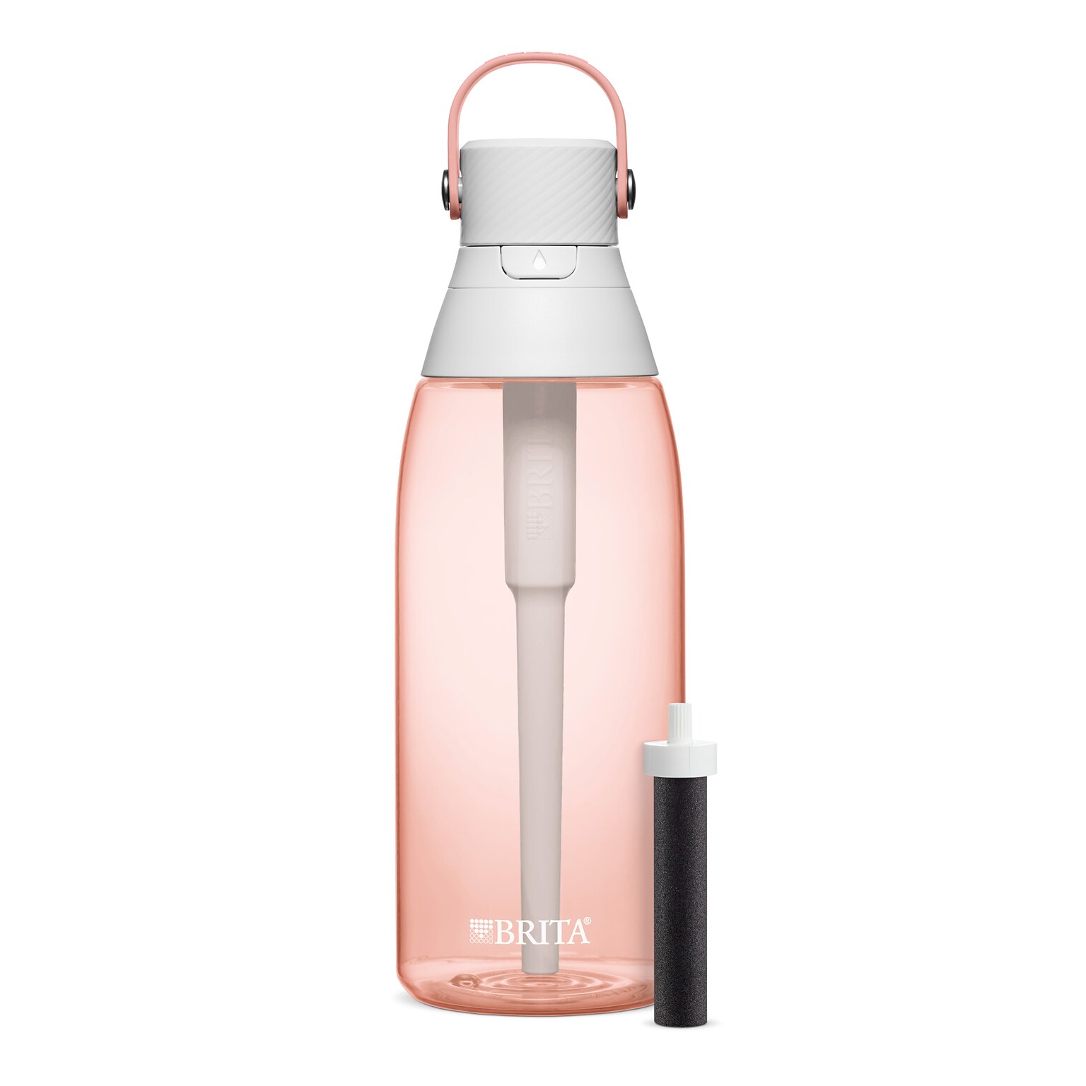 Brita Plastic Filtered Water Bottle, 36 oz., Blush (36525)