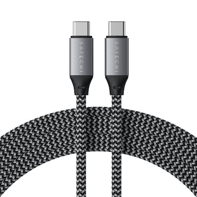 Satechi 6.5 USB Type-C to USB Type-C Charging Cable, Male to Male, Black/Gray (ST-TCC2MM)