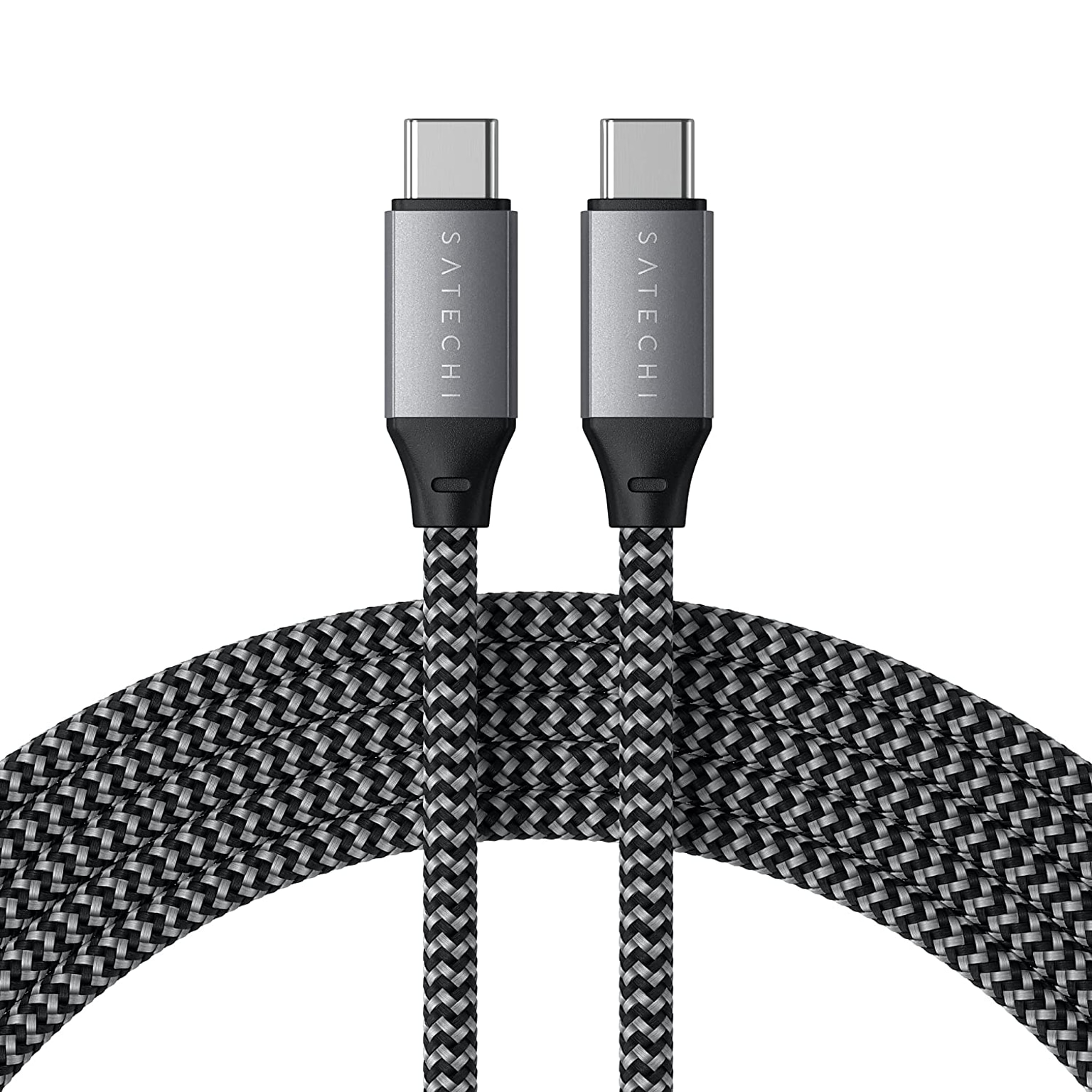 Satechi 6.5 USB Type-C to USB Type-C Charging Cable, Male to Male, Black/Gray (ST-TCC2MM)