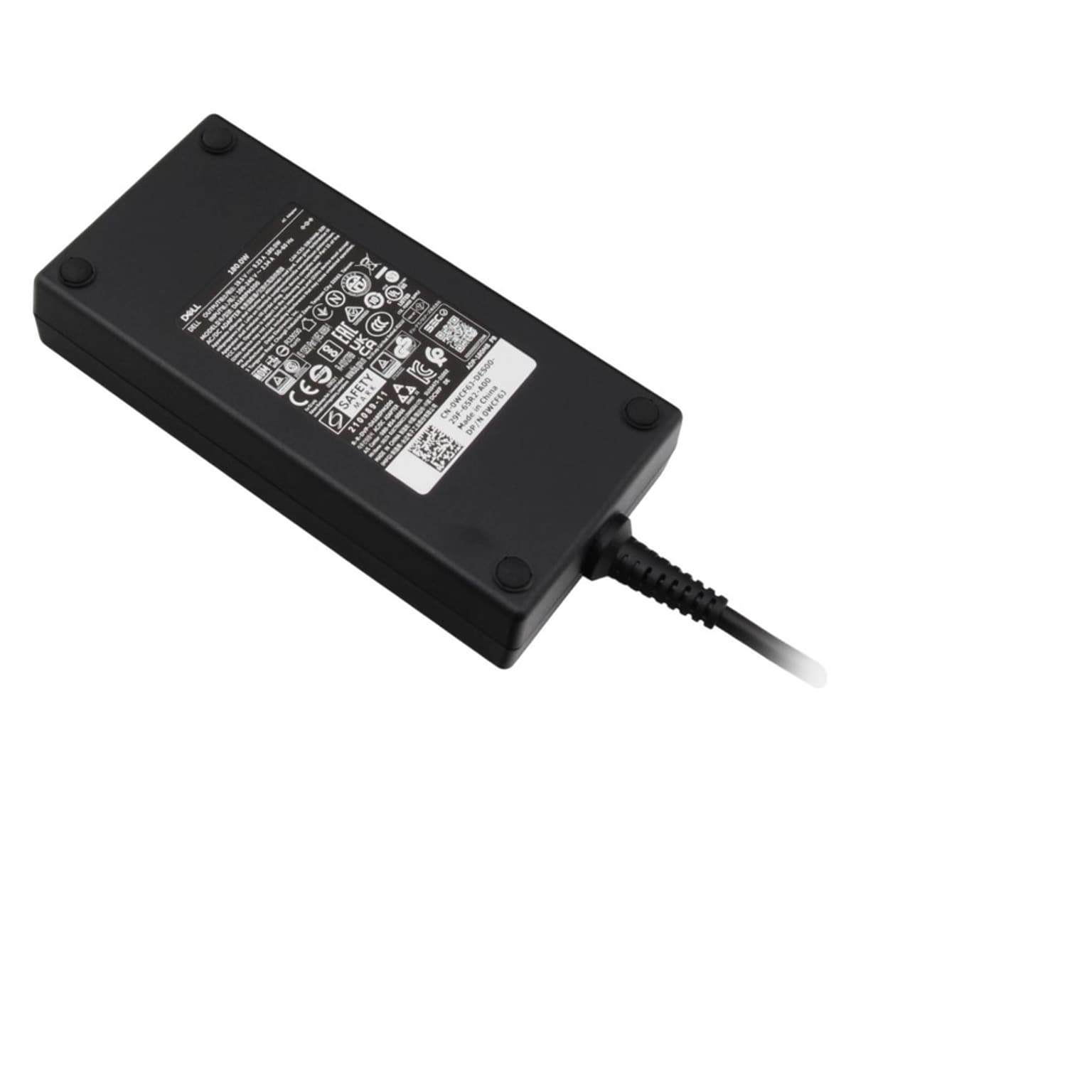 Dell 180W AC Adapter For Dell Laptop, Black (9NY2W)