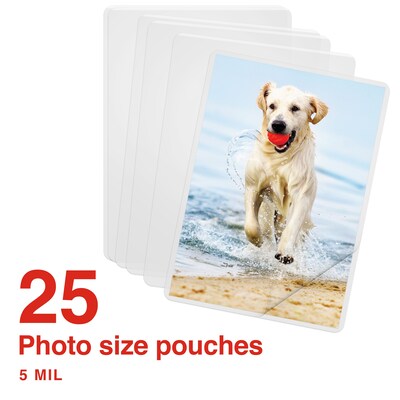 Staples Thermal Laminating Pouches, Photo, 5 Mil, 25/Pack (5201004/5201007)
