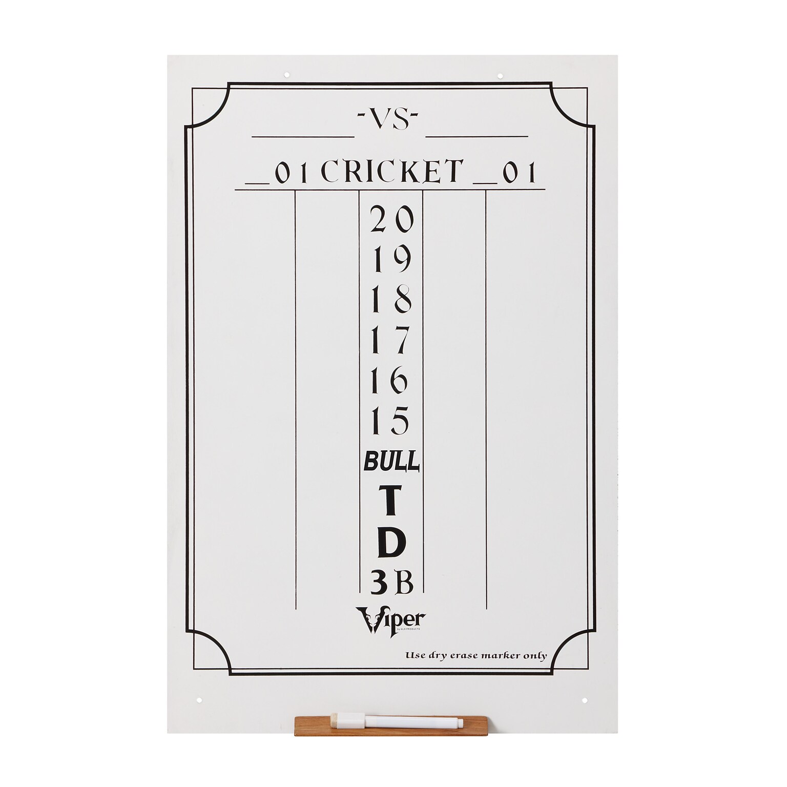 Viper Cricket Dry Erase Scoreboard, Large (41-0301)