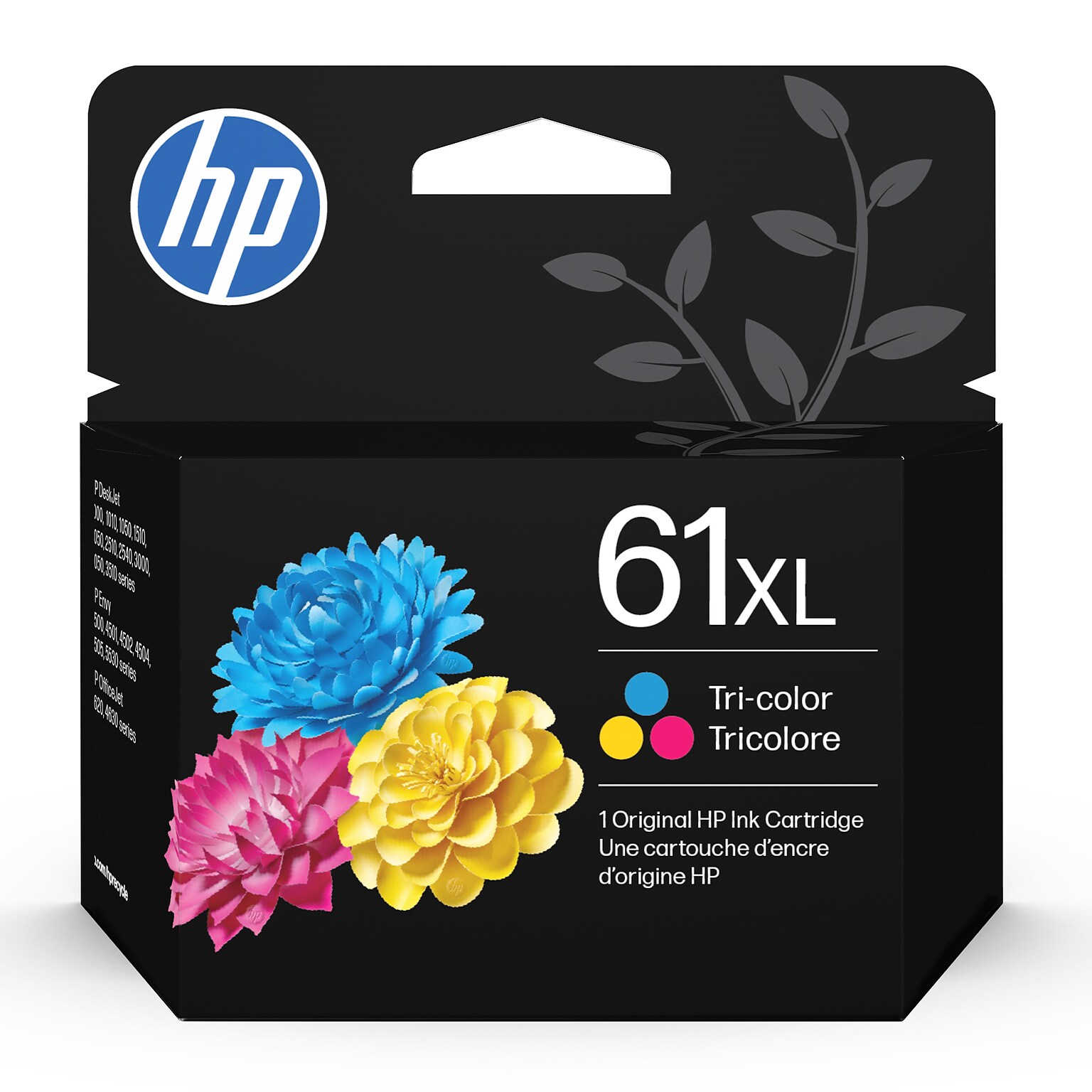 HP 61 Tri-Color High Yield Ink Cartridge, Prints Up to 300 Pages (CH564WN#140)