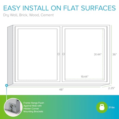 Ghent 2 Door Enclosed Vinyl Bulletin Board, Satin Aluminum Frame, 3'H x 4'W, Silver, (GHEPA23648VX193)