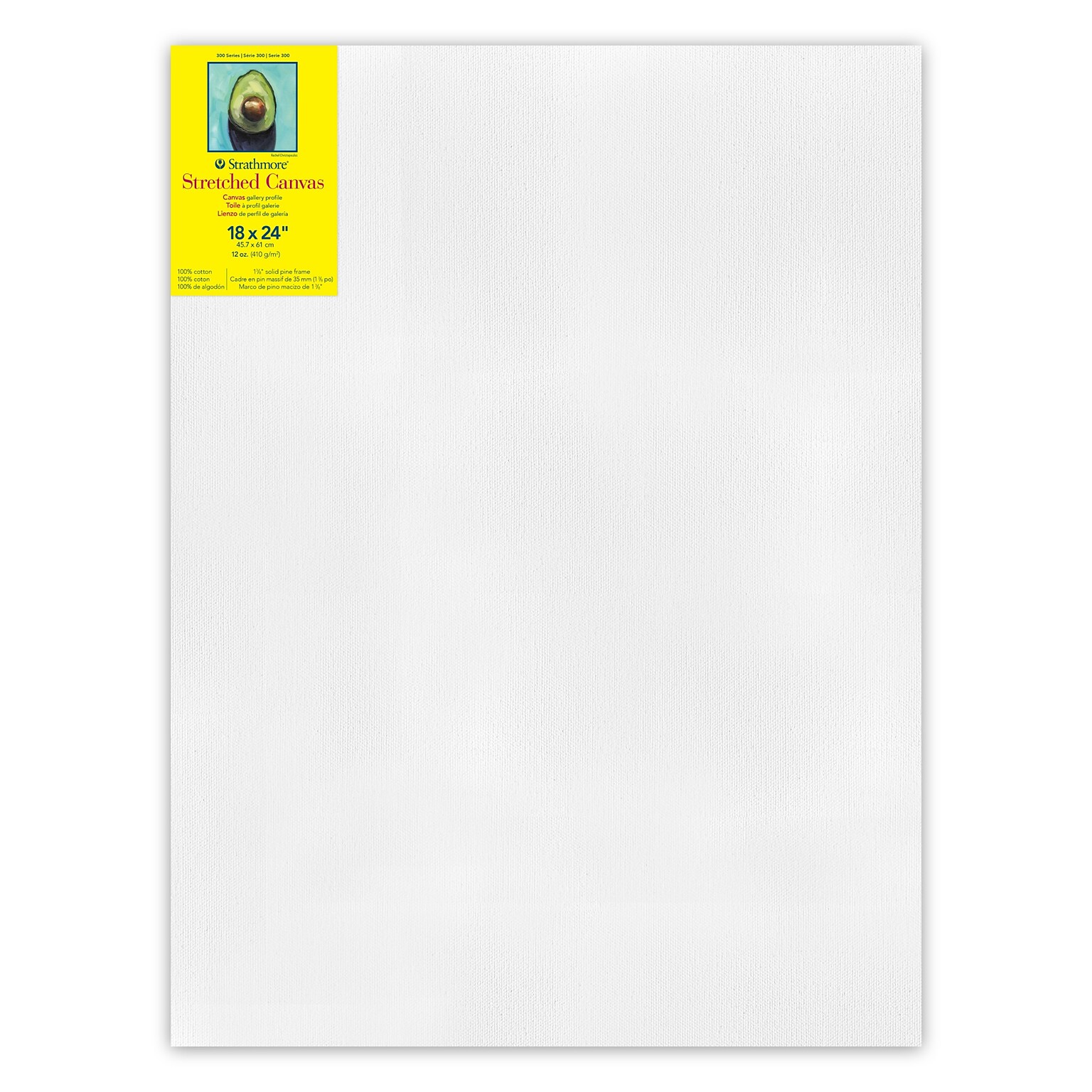 Strathmore 300 Series Primed Gallery Stretched Canvas, 18 x 24 (STT31418)