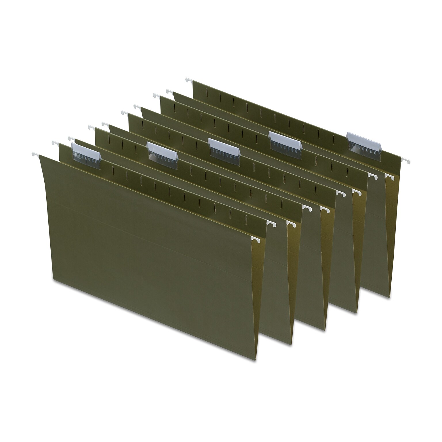 Staples 95% Recycled Hanging File Folder, 1/5-Cut Tab, Legal Size, Standard Green, 50/Box (ST490853/490853)