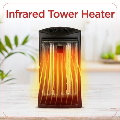 Black & Decker 1500-Watt Portable Infrared Electric Tower Heater, Black (BHTI06)