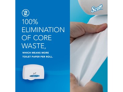 Scott Essential Coreless Jumbo Roll Toilet Paper Dispenser, White (09603)