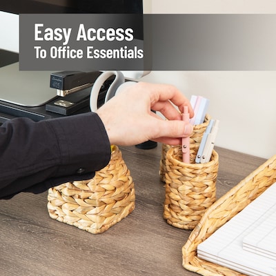 Mind Reader Pen Holder, Brown, 3/Set (PENRAT3-BRN)