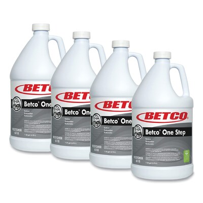 Betco One Step Floor Restorer, Lemon Scent, 1 Gal. Bottle, 4/Carton (BET6180400)