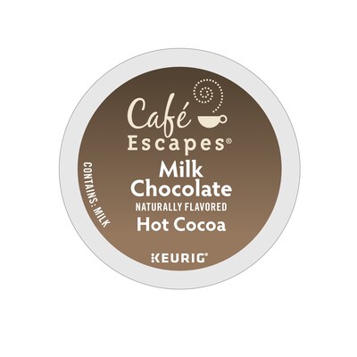 Cafe Escapes Milk Chocolate Hot Cocoa, Keurig® K-Cup® Pods, 24/Box (6801)