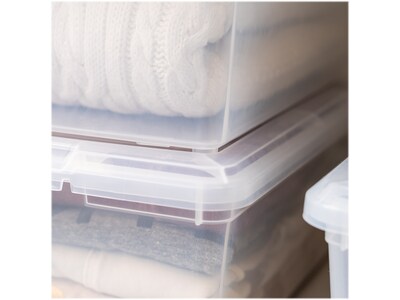 Iris 6 Qt. Snap Lid Storage Tote, Clear, 10/Pack (500074)