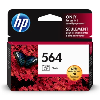HP 564 Photo Ink Standard Yield Ink Cartridge, Print Up to 130 Pages (CB317WN#140)