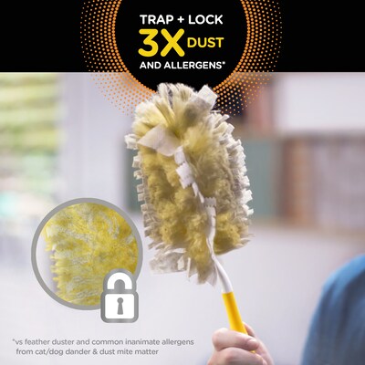 Swiffer 360 Heavy Duty 3 ft. Telescoping Duster Kit, Yellow, 12 Dusters/Box (77300)