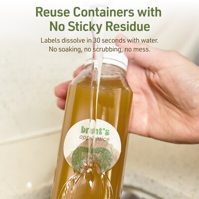 Avery Dissolvable Circle Multipurpose Labels, 3" Dia., Off-white, 60/Pack (94513)