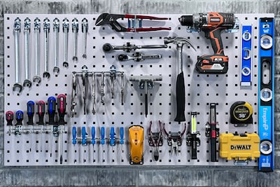 Triton Products LocBoard Kit, (2) 24" x 42-1/2" x 9/16" Steel Square Hole Pegboards, 63 Assorted Hooks (LB2-KIT)
