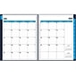 2024-2025 Blue Sky Collegiate Navy 8.5" x 11" Academic Weekly & Monthly Planner, Plastic Cover, Navy (148672-A25)
