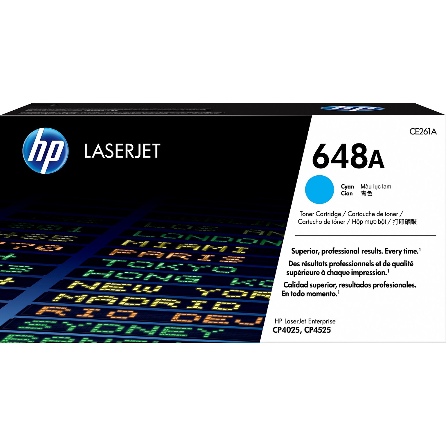 HP 648A Cyan Standard Yield Toner Cartridge, Prints Up to 11,000 Pages (CE261A)