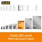 Scotch™ Thermal Laminating Pouches, Letter Size, 200 Pouches (TP3854-200)