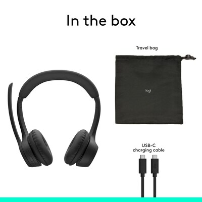 Logitech Zone 305 Wireless Noise Canceling Bluetooth Headset, for Microsoft Teams, Black (981-001457)