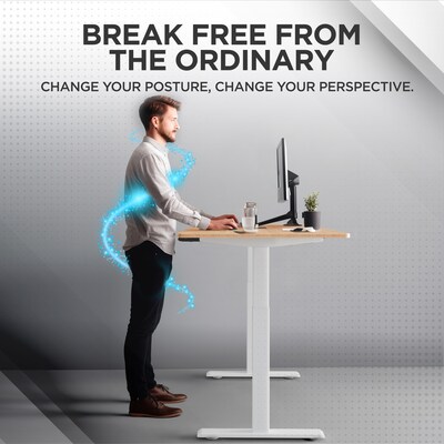 Uncaged Ergonomics RISE UP Electric Adjustable Height Standing Desk Frame Office Desk (RUWB)
