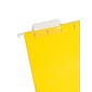 Smead Adjustable Tab Recycled Hanging File Folder, 5-Tab, Letter Size, Yellow, 25/Box (64069)