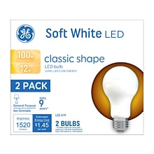 GE 12-Watt Soft White LED Household Bulb, 2/Pack (93109188)