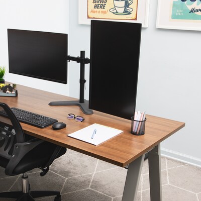 Mind Reader Freestanding Dual Monitor Desk Mount, Black (DARB-BLK)