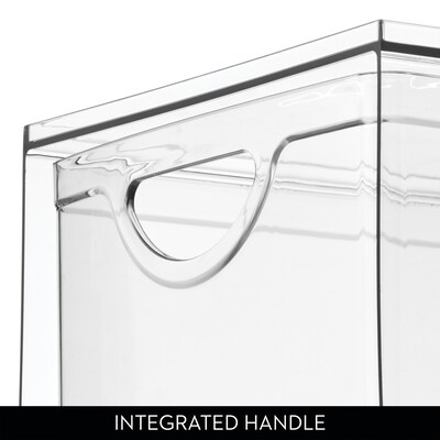 iDESIGN Small Stackable Plastic Storage Bin, Clear (80009)