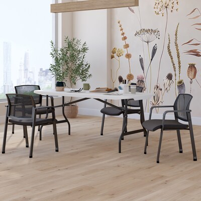 Quill Brand® Folding Table, 6' x 29", White Granite (79123)