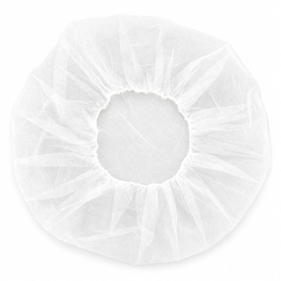 Global Industrial Polypropylene Bouffant Cap, 28, White, 100/Bag (708192C)