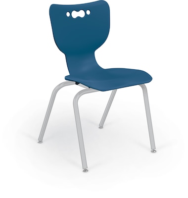 MooreCo 18 Hierarchy Student Chair with 4 Legs, Endless Sea/Platinum Base (703673562669)